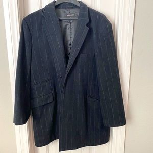 Pinstripe Wool Coat